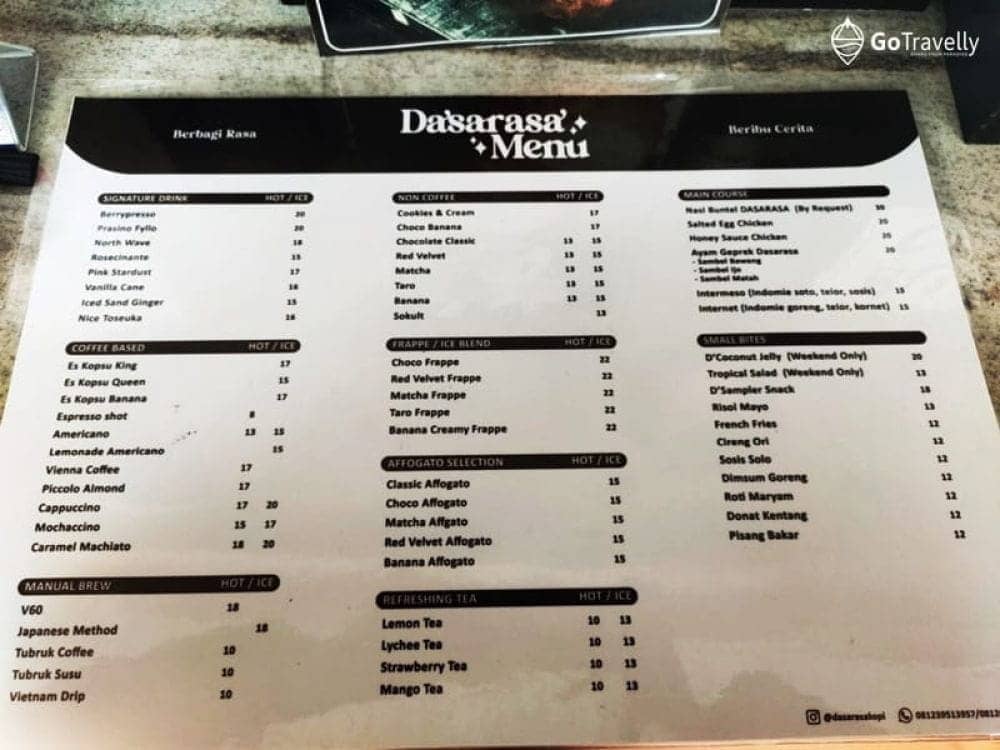 menu Dasarasa Kopi