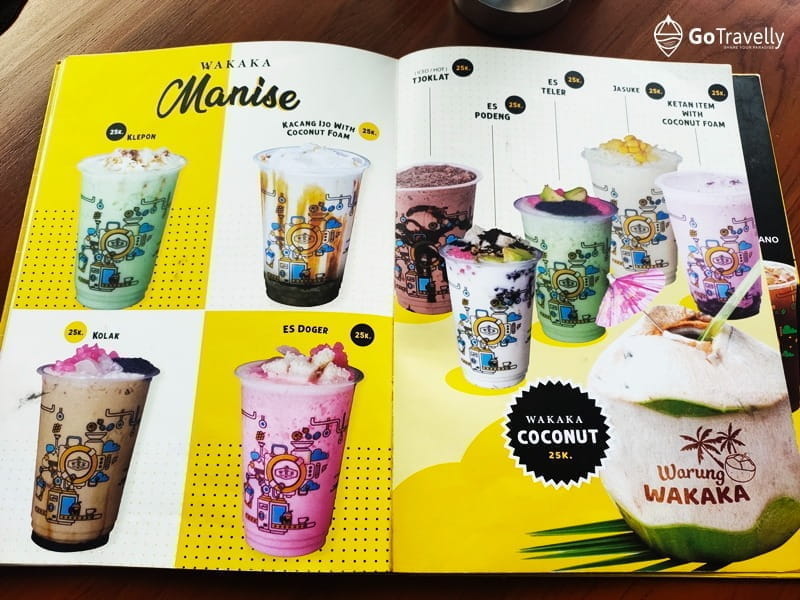 menu minuman Wakaka Kediri